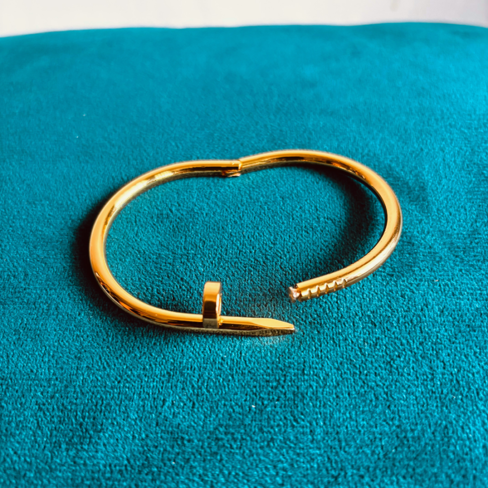 Gold Plated Nail Anti-tarnish Bracelet