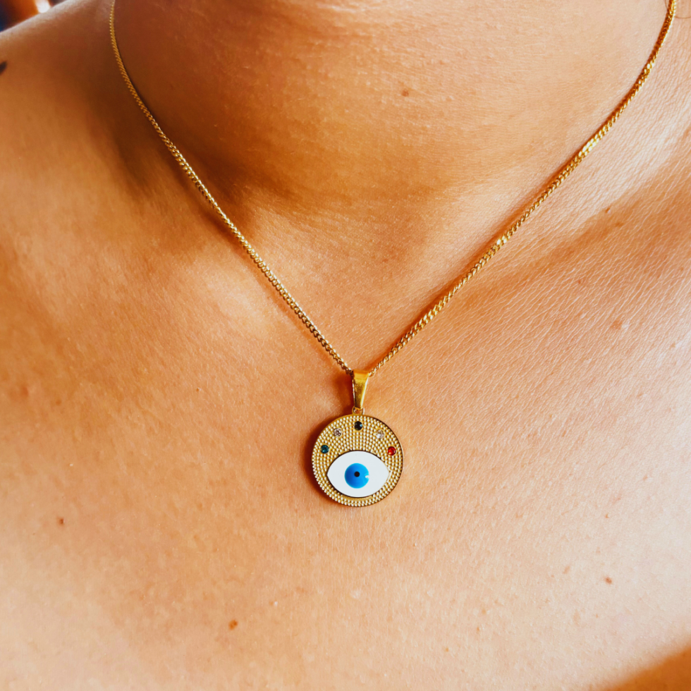 Gold Plated Evil Eye Anti-tarnish