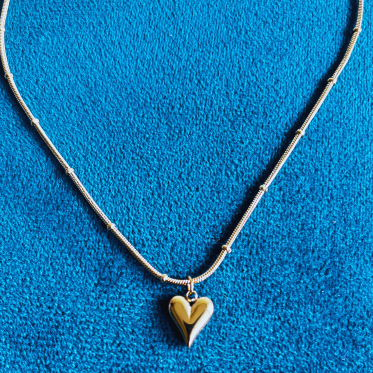 Gold Plated Heart Shape Anti-tarnish Necklace