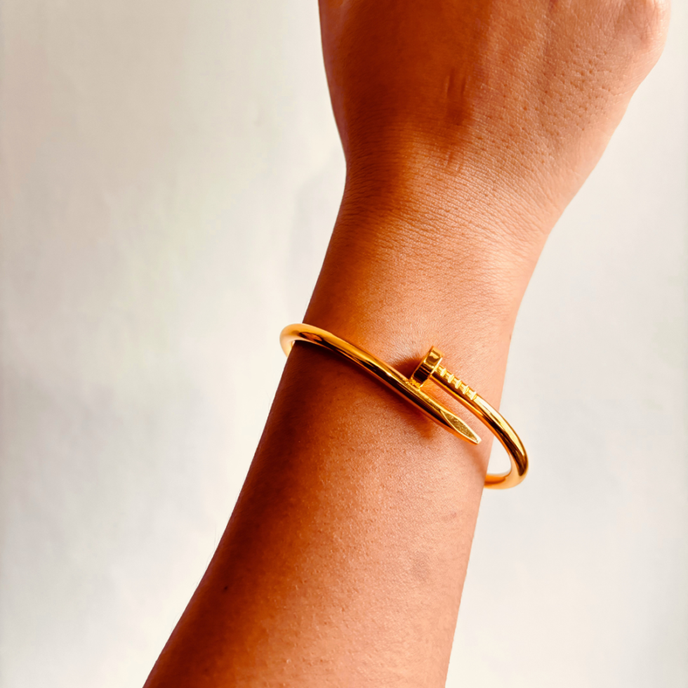 Gold Plated Nail Anti-tarnish Bracelet