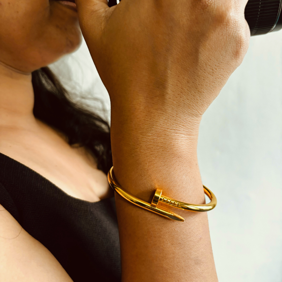 Gold Plated Nail Anti-tarnish Bracelet