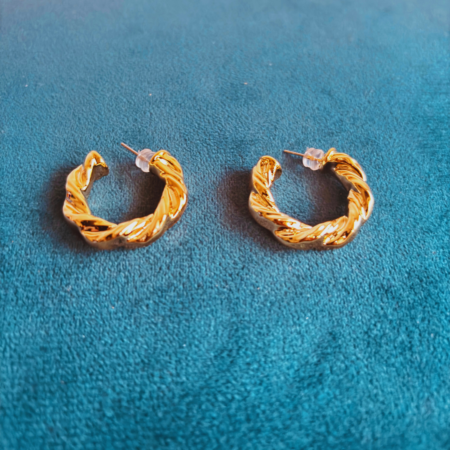 Gold Platted Circular Hoops