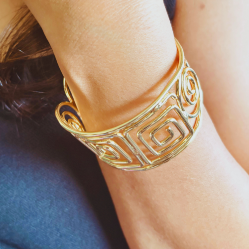 Gold Platted Cuff Spiral