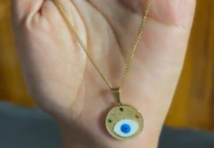 18k Gold Plated Evil Eye Anti-Tarnish Necklace 