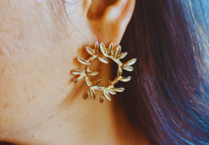 18k Gold Plated Greek Leaves Earrings