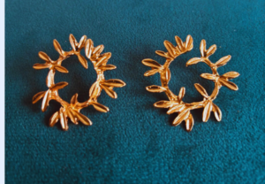 18k Gold Plated Greek Leaves Earrings