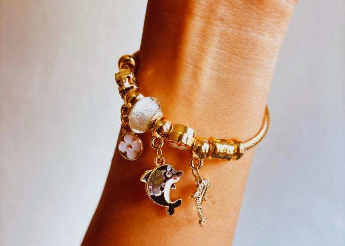 Gold Plated Adjustable Dolphin Anti-Tarnish Bracelet