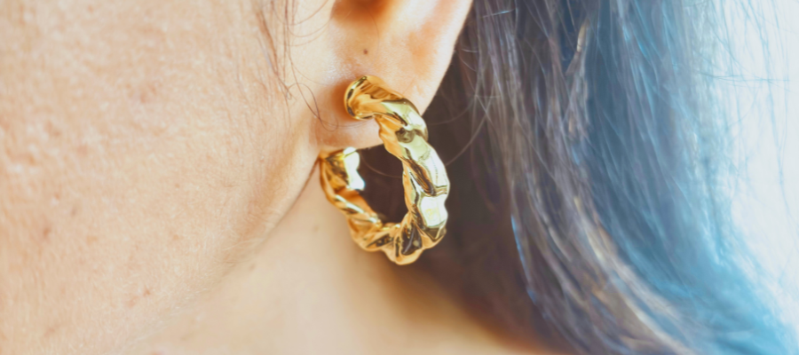 Timeless Style with 18k Gold Plated Circular Hoops Earrings