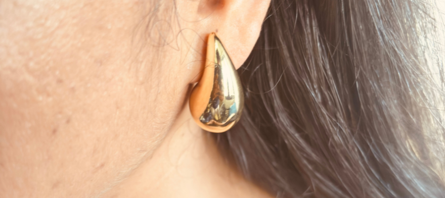Shine Effortlessly with Droplet-Shaped 18k Gold Plated Earrings