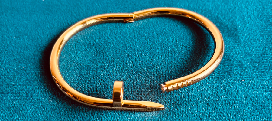 Everyday Luxury with 18k Gold Plated Nail Anti-Tarnish Bracelet
